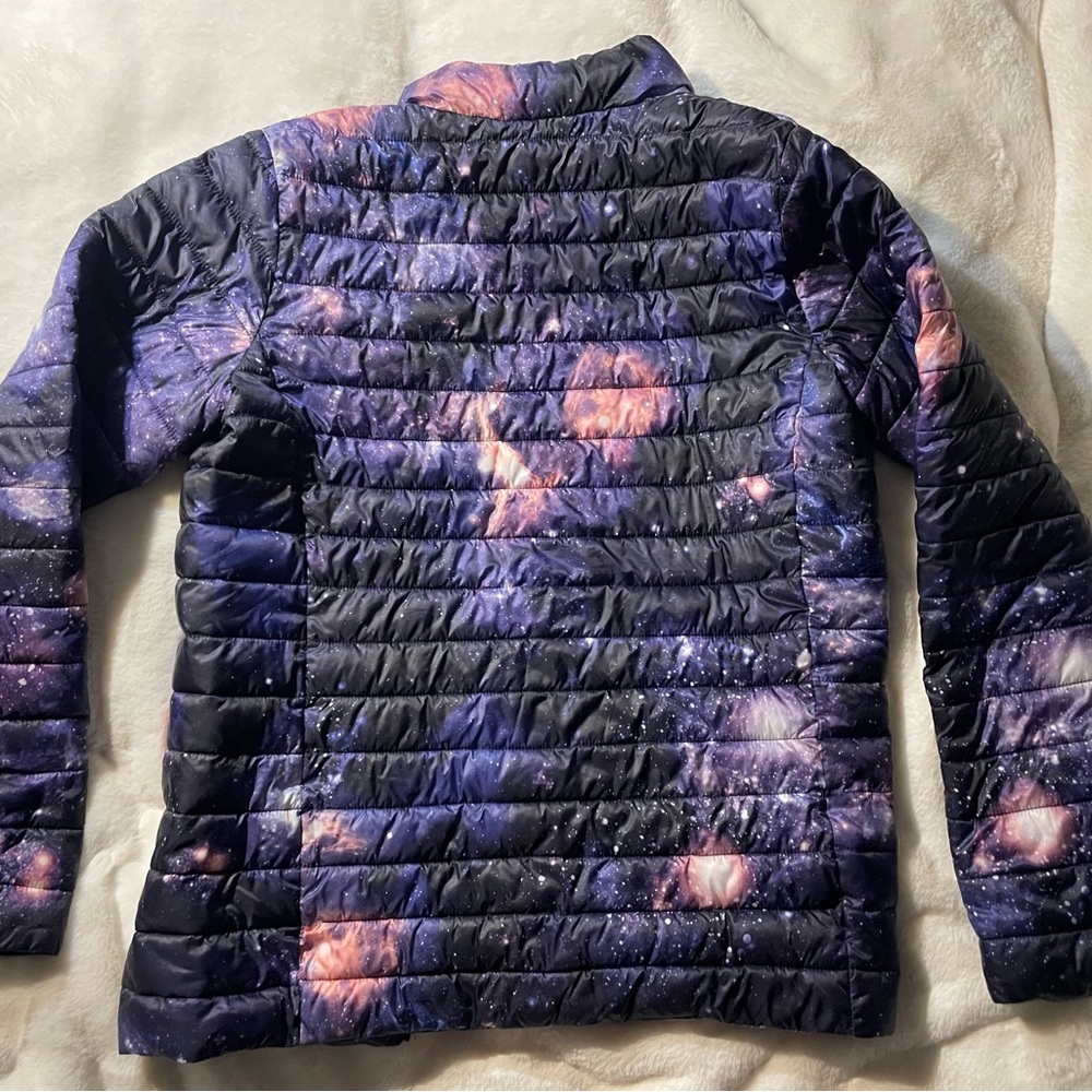 Lands' End Starry Night Puffer Jacket 14/16 - Picture 2 of 5